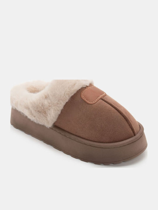 Closed Women's Slippers Brown