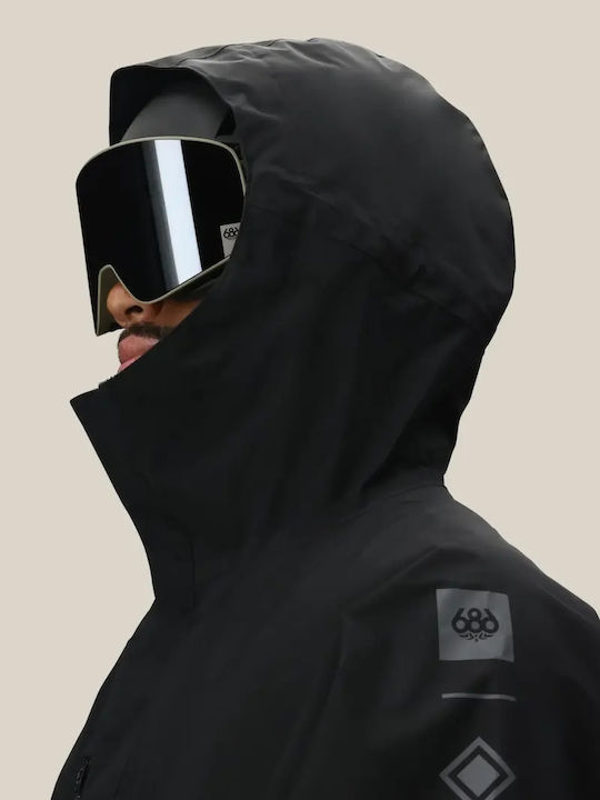 686 I-008291-19 Ανδρικό Μπουφάν Gore-Tex για Σκι & Snowboard Μαύρο