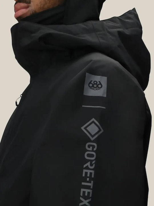 686 I-008291-19 Ανδρικό Μπουφάν Gore-Tex για Σκι & Snowboard Μαύρο