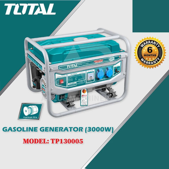 Total Generator Gasoline Four-stroke with Handle and Maximum Power 1.5kVA