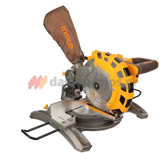 Ingco Miter Saw Electric with Power 1400W, Cutting Disc Diameter 210mm & Cutting Speed 5000rpm