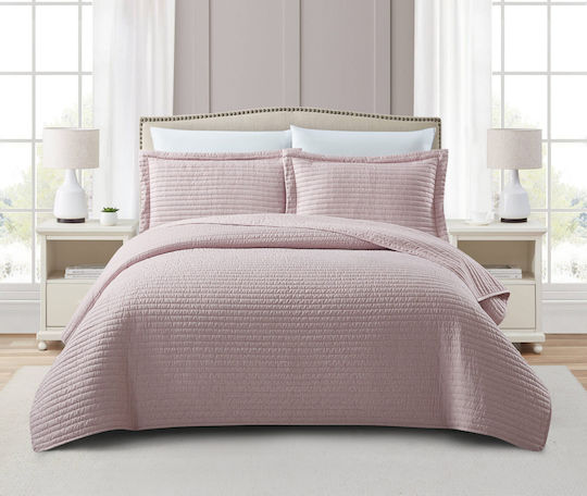 Liolios Home Κουβερλί Υπέρδιπλο Dusty Rose 220x240cm Liolios Home Κουβερλί Υπέρδιπλο Dusty Rose 220x240cm