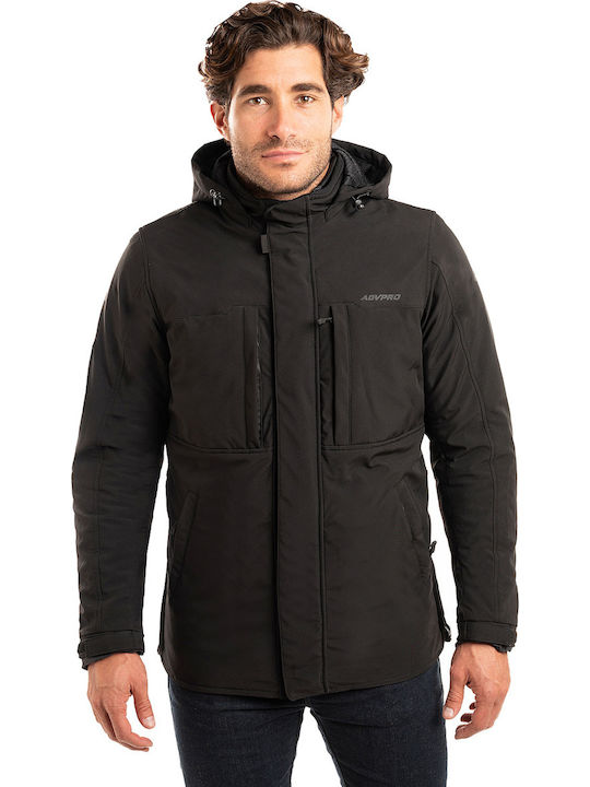 AGVpro Rapid Herren Motorradjacke Softshell 4 Jahreszeiten Wasserdicht Schwarz