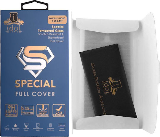 Idol 1991 0.3mm Full Glue Tempered Glass Black (OnePlus Nord 5)