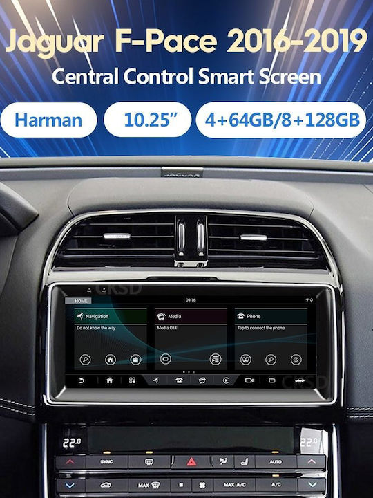 Bizzar Car Audio System for Jaguar F-Pace 2016-2019 (Bluetooth/USB/WiFi/GPS/Apple-Carplay/Android-Auto) with Touch Screen 10.25"