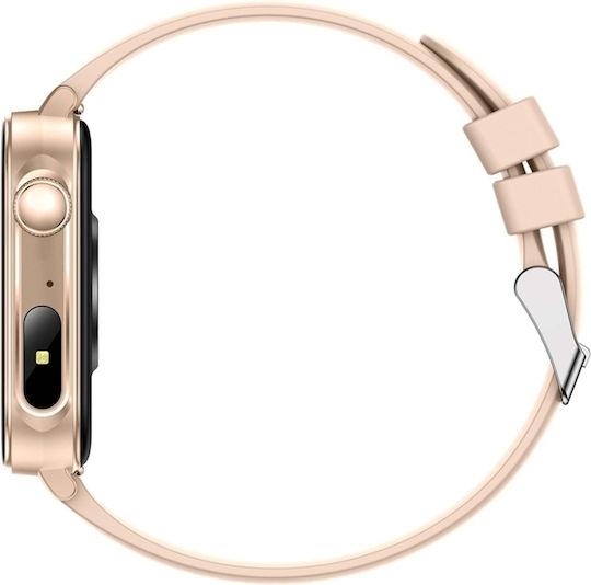 Colmi P80 Stainless Steel Smartwatch with Heart Rate Monitor (Gold)