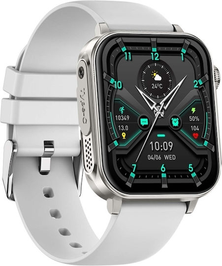 Colmi P80 Edelstahl Smartwatch mit Pulsmesser (Silver)