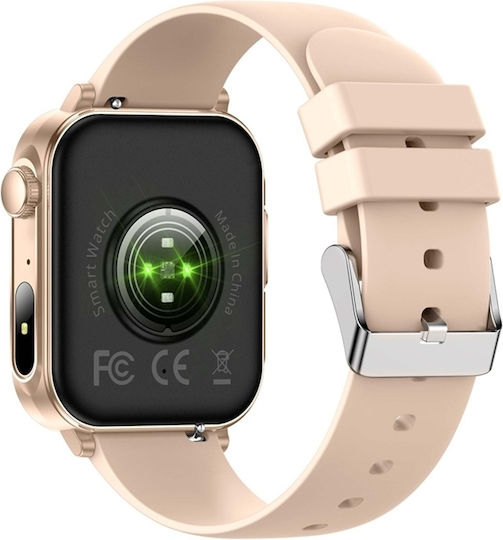 Colmi P80 Stainless Steel Smartwatch with Heart Rate Monitor (Gold)