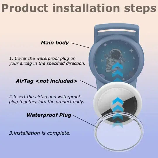 Tech-Protect Nylon Kids Θήκη για AirTag σε Ροζ χρώμα