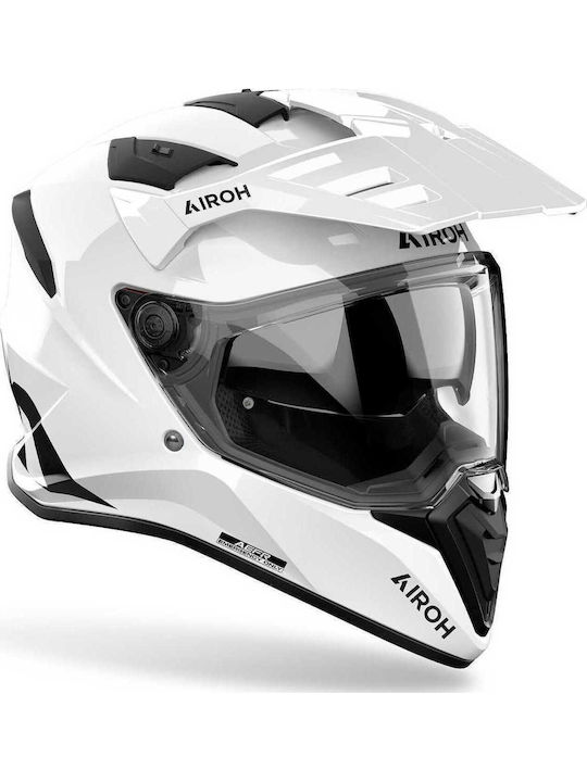 Airoh Bandit White Gloss Κράνος Μηχανής Full Face ECE 22.06 1630gr με Pinlock
