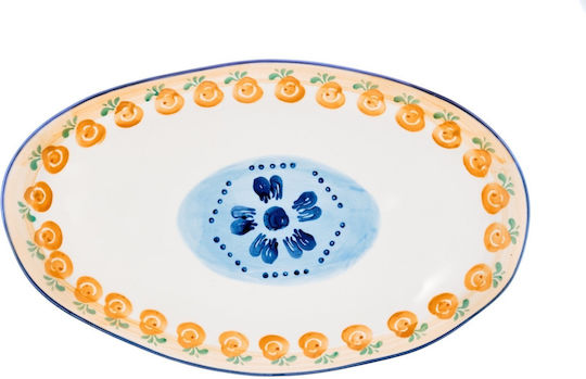 Björn Platou de Servire Oval din Porțelan Multicoloră 36.5x22buc 2buc