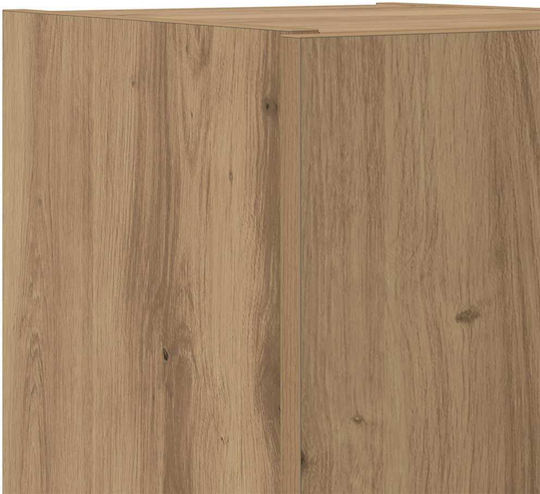 Твърдо Дървено Кафяво Нощно Шкафче За Телевизор 30.5x35x30см 893638