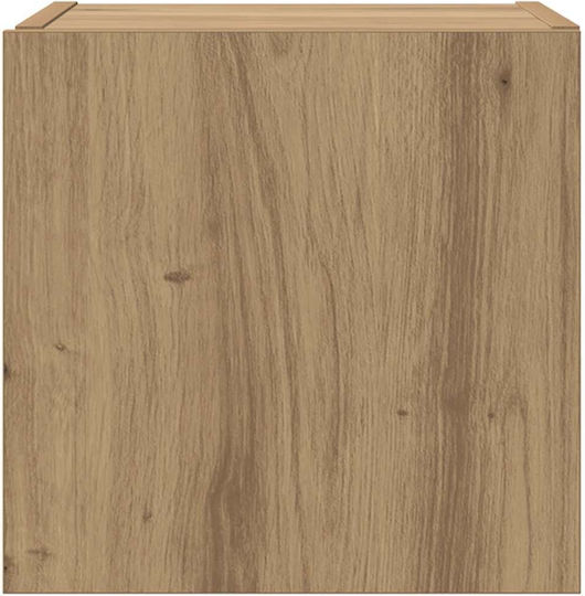 Nachttisch Fernseher Wand Braun 30.5x35x30cm