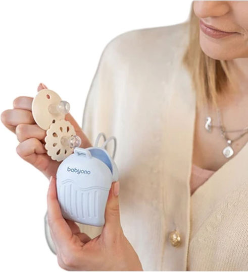 Babyono Case Pacifier made of Silicone Light Blue