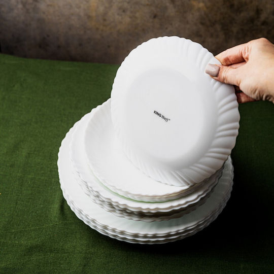 KING Hoff White Porcelain Dinnerware Set 18pcs