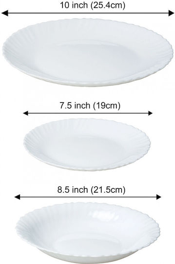 KING Hoff White Porcelain Dinnerware Set 18pcs