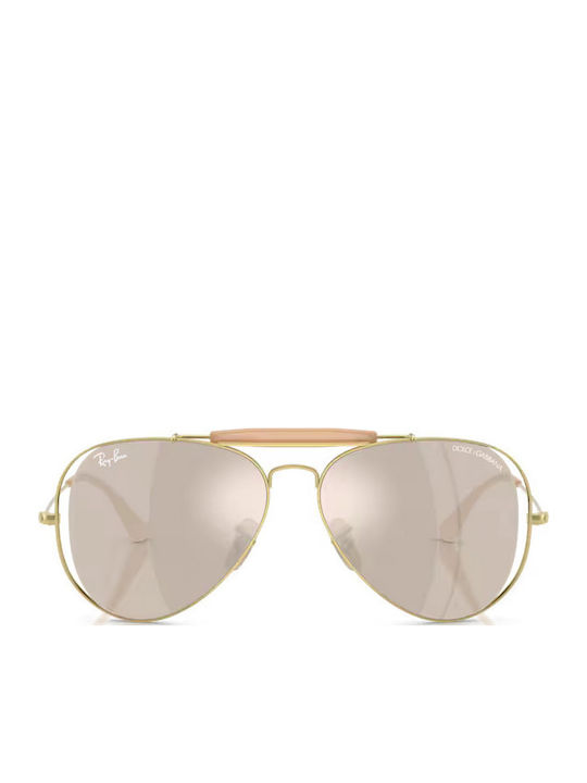 Ray Ban Unisex Ochelari de soare cu Auriu Cadru și Aur Oglindă Lentilă RB3029M 001/0V