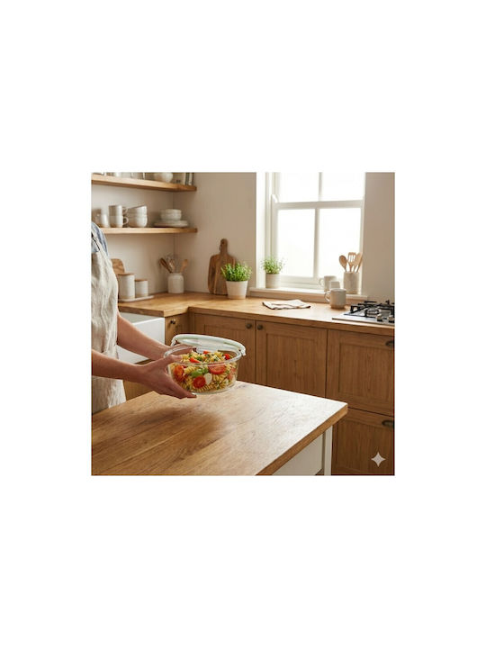 Aj Glass Lunch Box Transparent 950ml