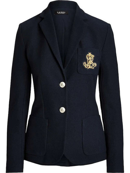 Ralph Lauren Women's Waisted Blazer Navy Blue