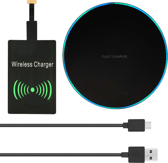 Qi Charger Kit Micro-usb Wireless Charging Receiver Black