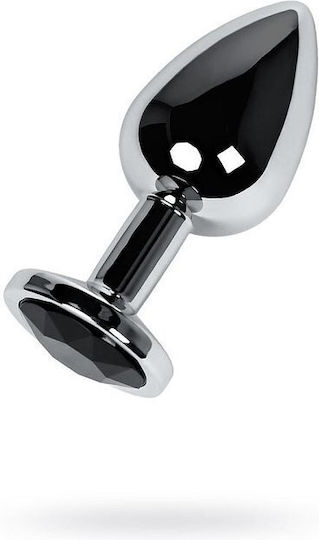 Smd Butt Plug Πρωκτική Σφήνα L 9cm Silver Black Diamond