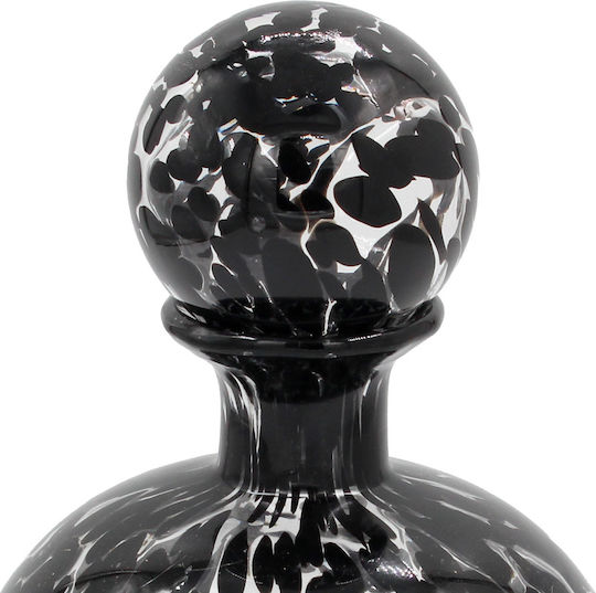 Keskor Βάζο Γυάλινο Μαύρο Φ18xΥ26cm