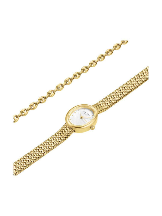 Rosefield Mini Women's Watch with Gold Metal Bracelet