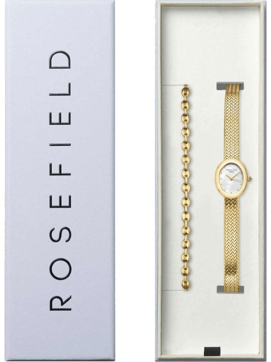 Rosefield Mini Women's Watch with Gold Metal Bracelet
