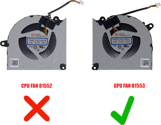 Laptop Fan GPU Cooling Fan MSI Pulse 16 AI C1V C1VFKG C1VGKG PABD1A010SHL-N528 MS-15P3 4Pin Code 81553