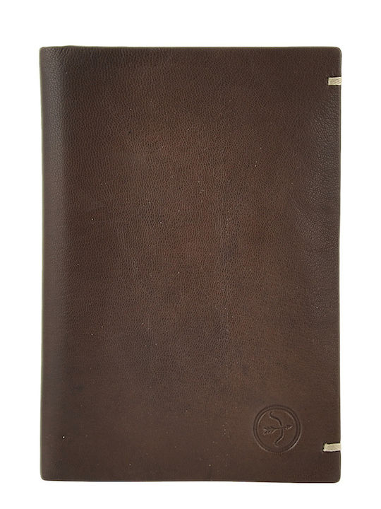 Leather Passport Case Daston RFID 093 Engraving Brown Leather Passport Case Daston RFID 093 Engraving Brown