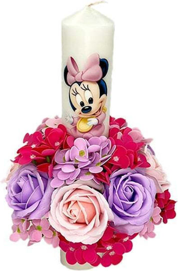 Velve Lumânare de Botez cu tema Minnie