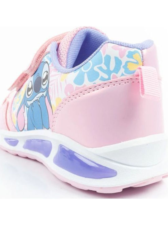 Παιδικά Sneakers με Σκρατς & Φωτάκια Ροζ