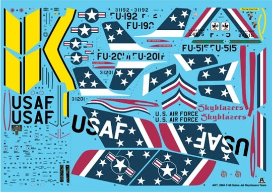 Italeri 1/48 F 86f Sabre Jet Skyblazers 2684