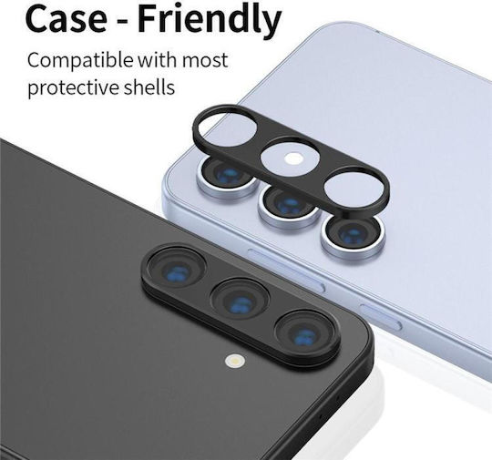 Lens Camera Protection Metal Frame Black for the Samsung Galaxy S25 5G