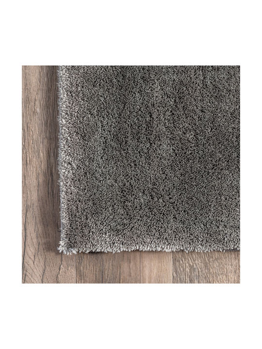 Deluxe Χαλί Ορθογώνιο Γούνινο Γκρι 150x210cm