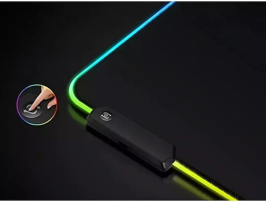Verk Group XXL Gaming Mouse Pad with RGB Lighting USB Gray 900mm
