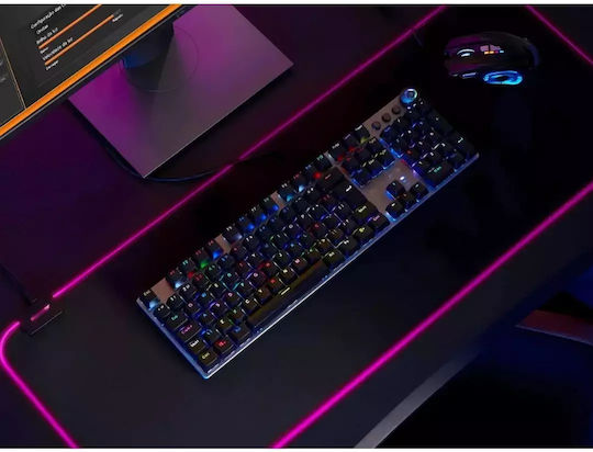 Verk Group XXL Gaming Mouse Pad with RGB Lighting USB Gray 900mm