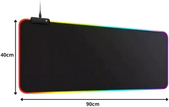 Verk Group XXL Gaming Mouse Pad with RGB Lighting USB Gray 900mm