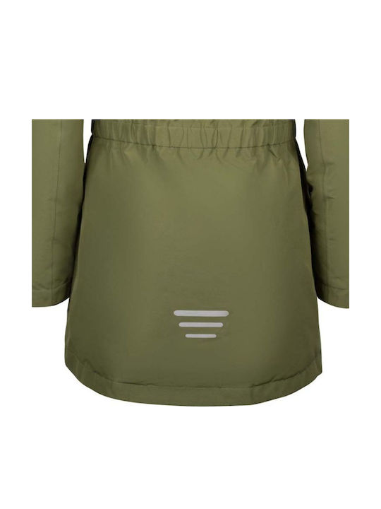 Waterproof Kids Casual Coat with Hood Green