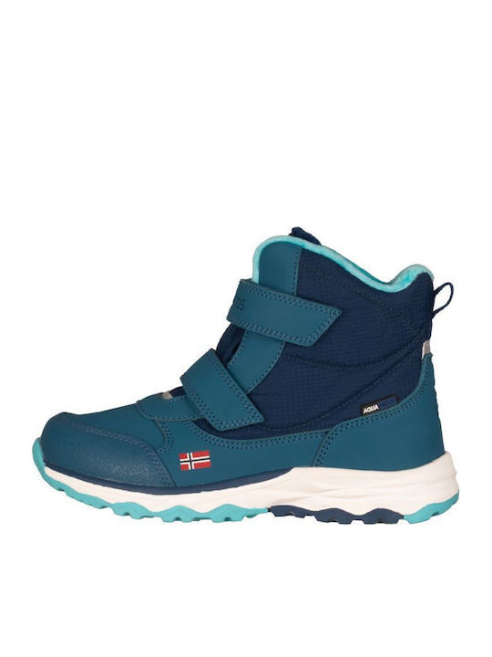 Kids Snow Boots with Velcro Blue
