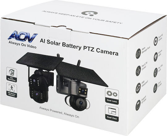 Sectec ST-536-6MAOV-4G-EU IP Surveillance Camera 4G Full HD+ 3MP Waterproof Battery Powered with Two-Way Communication and Lens 2.8mm