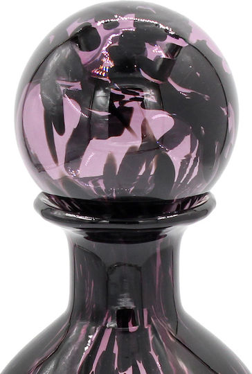 Keskor Βάζο Γυάλινο Μωβ Φ14.5xΥ32cm