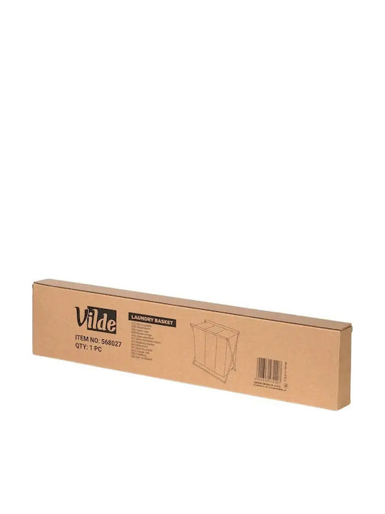 Vilde Металик Сгъваем Кош За Пране 105л 55x60x40см