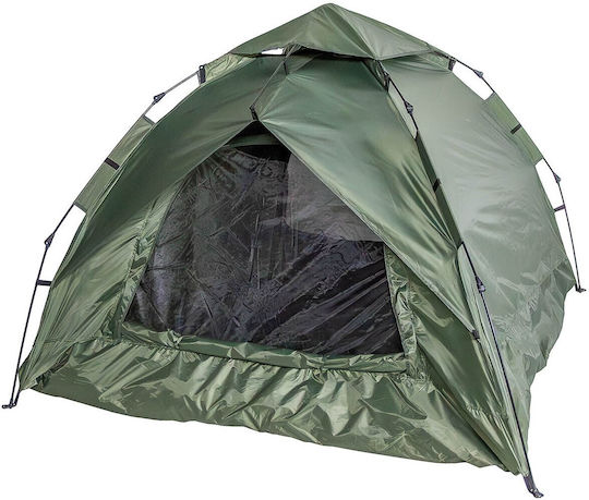 MFH Σκηνή Camping Πράσινη 3 Εποχών για 3 Άτομα 137εκ.