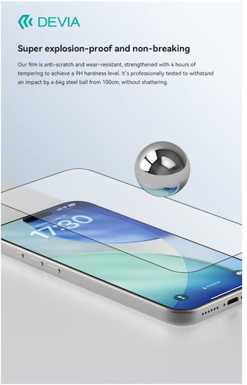 Devia 0.33mm Tempered Glass Μαύρο (iPhone Air)