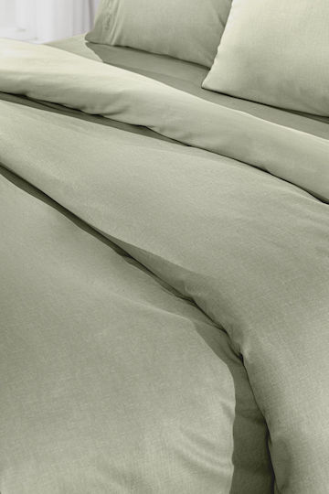 Guy Laroche Sheet for Single Bed 170x270cm. Color Plus Khaki