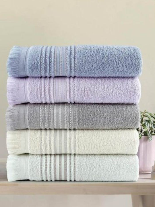 Nima Πετσέτα Προσώπου Allora 50x90εκ. Lilac Βάρους 450gr/m²