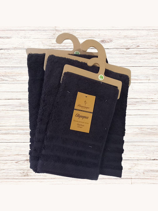 Flamingo Facecloth Olympus 50x90cm Black Weight 550gr/m²