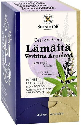 Sonnentor Lemon Verbena Λουίζα Βιολογικό Προϊόν 18 Φακελάκια 27gr