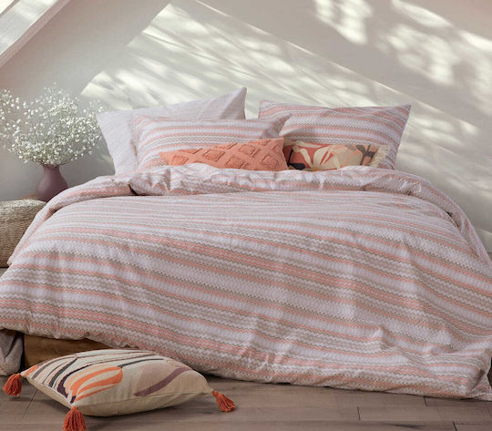 Nef-Nef Homeware Quantro Μαξιλαροθήκη με Φάσα Beige 52x72εκ.